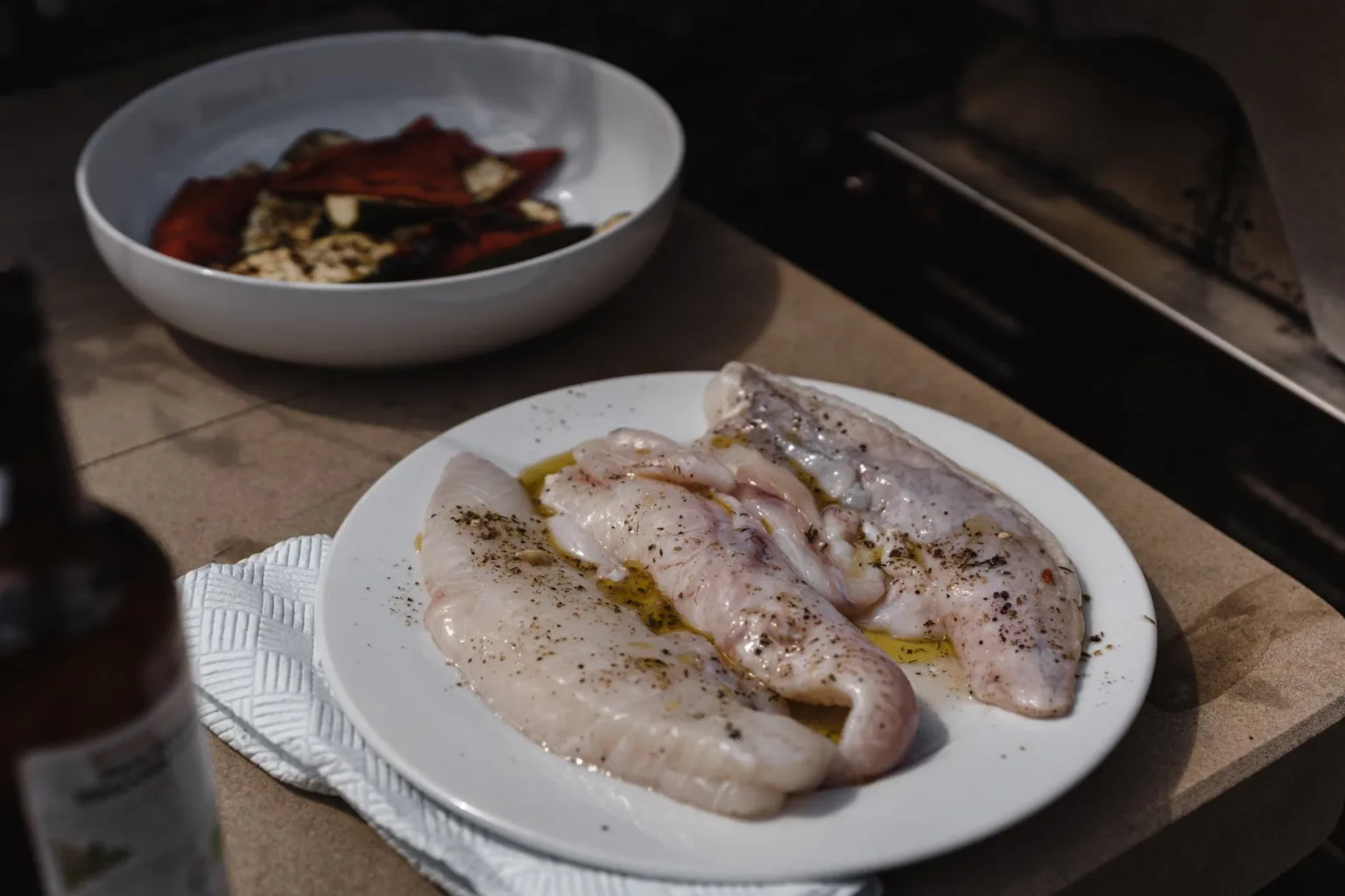 Filets von weißem Fisch
