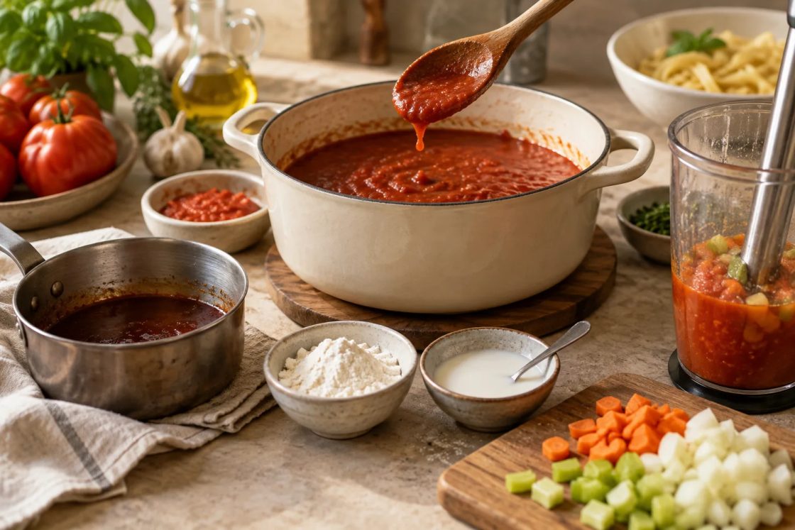 Grundlagen: Eine Sauce richtig andicken