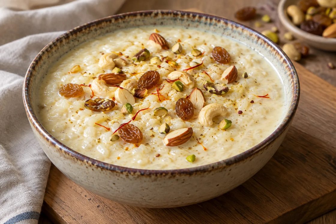 Nepalesisches Kheer mit Reis und Milch