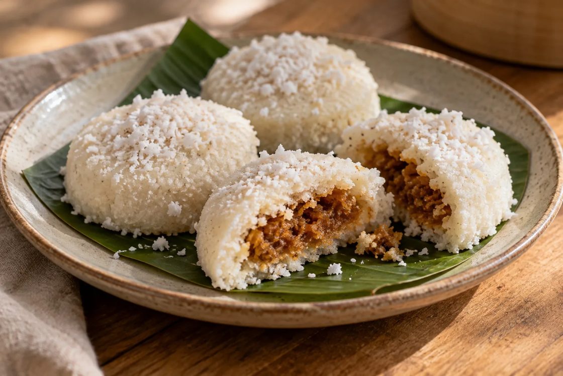 Bhapa pitha bangladesí al vapor