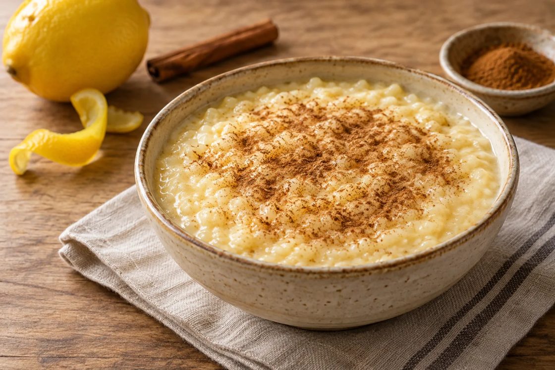 Portugiesischer Arroz doce mit Eigelb