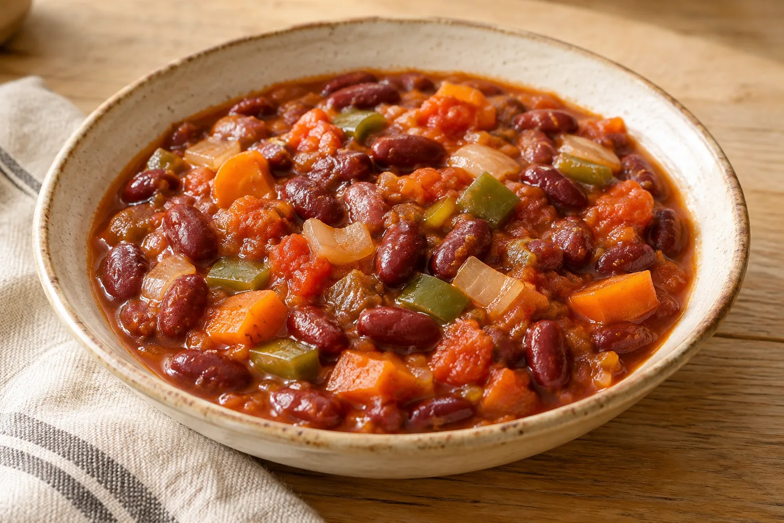 Fagioli rossi con verdure e pomodoro