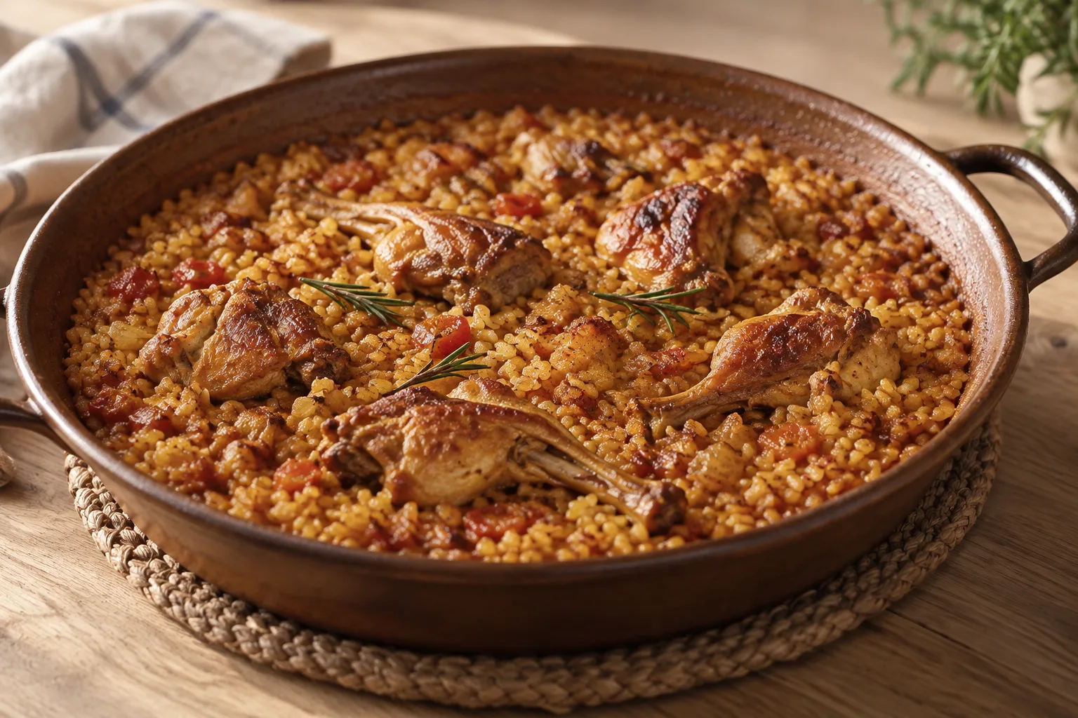 Riso asciutto al coniglio con brodo fatto in casa