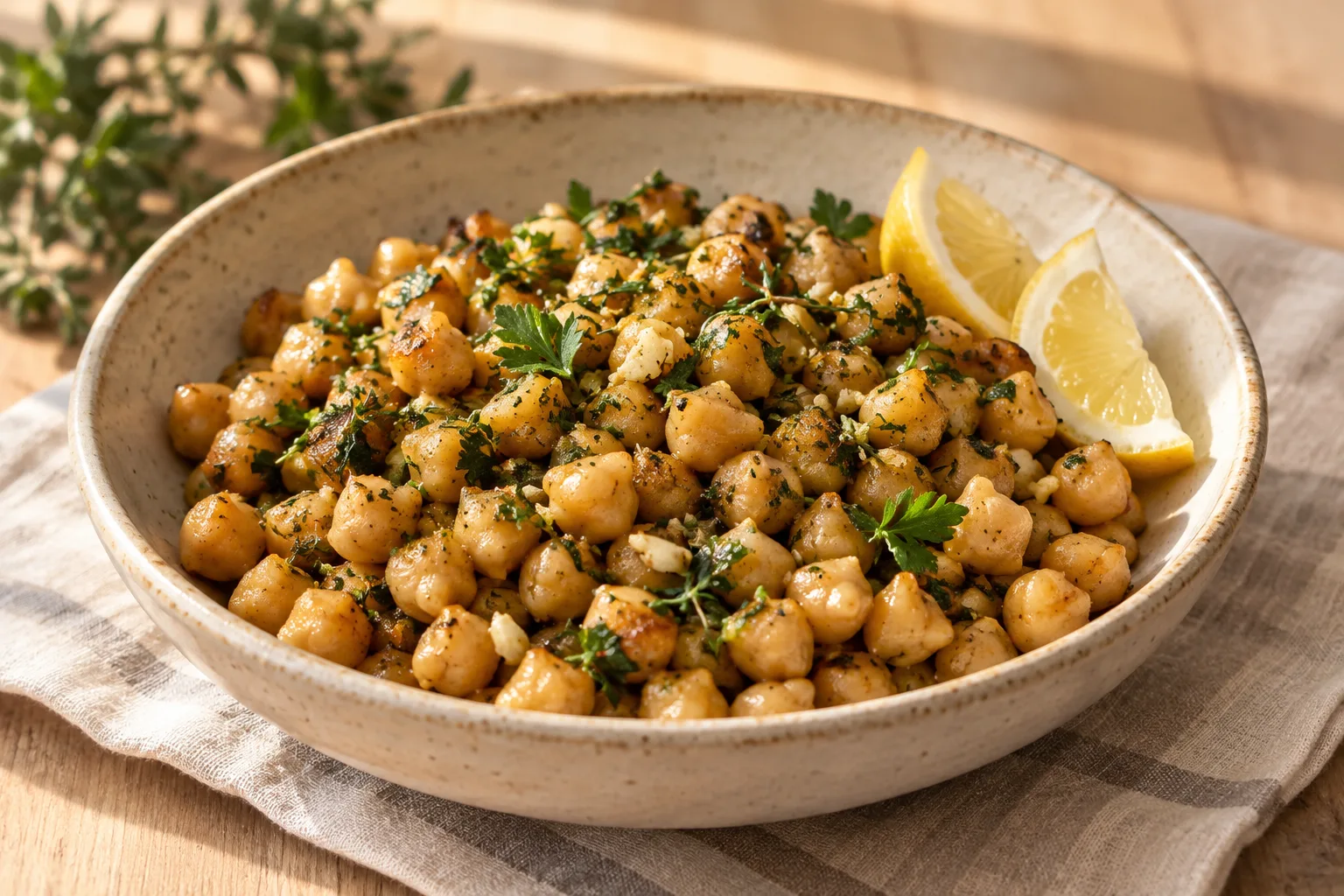 Ceci saltati con erbe aromatiche
