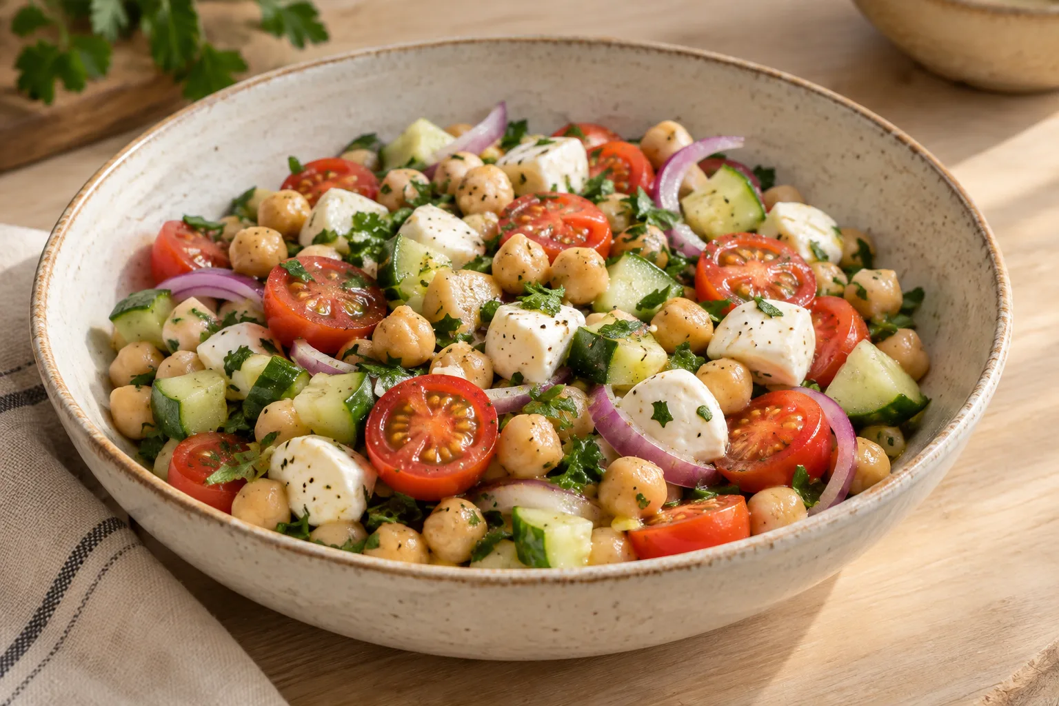 Insalata croccante di ceci e pomodoro