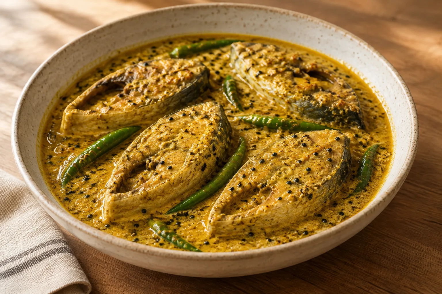 Shorshe ilish: hilsa in salsa alla senape