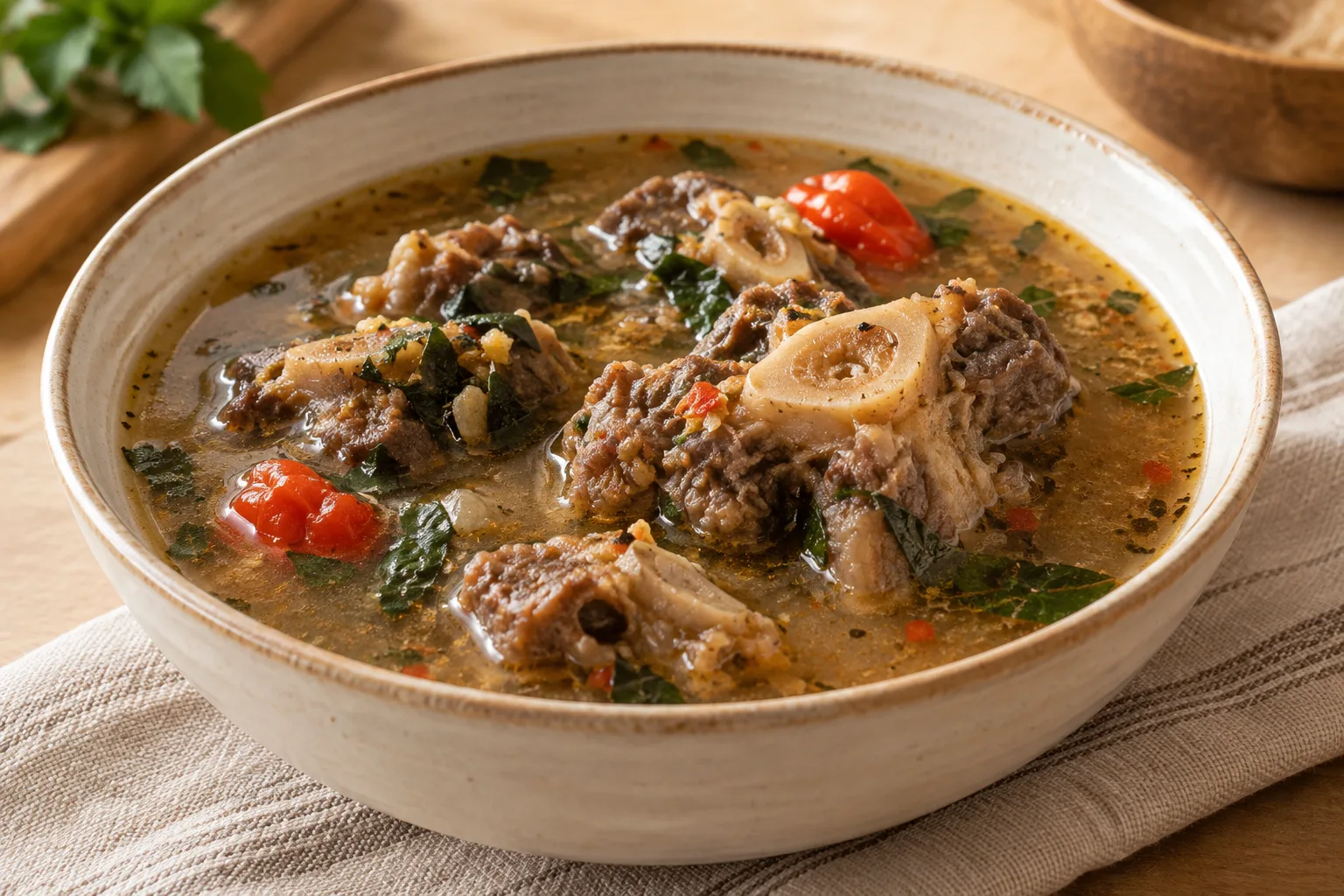 Zuppa nigeriana al pepe con coda di manzo