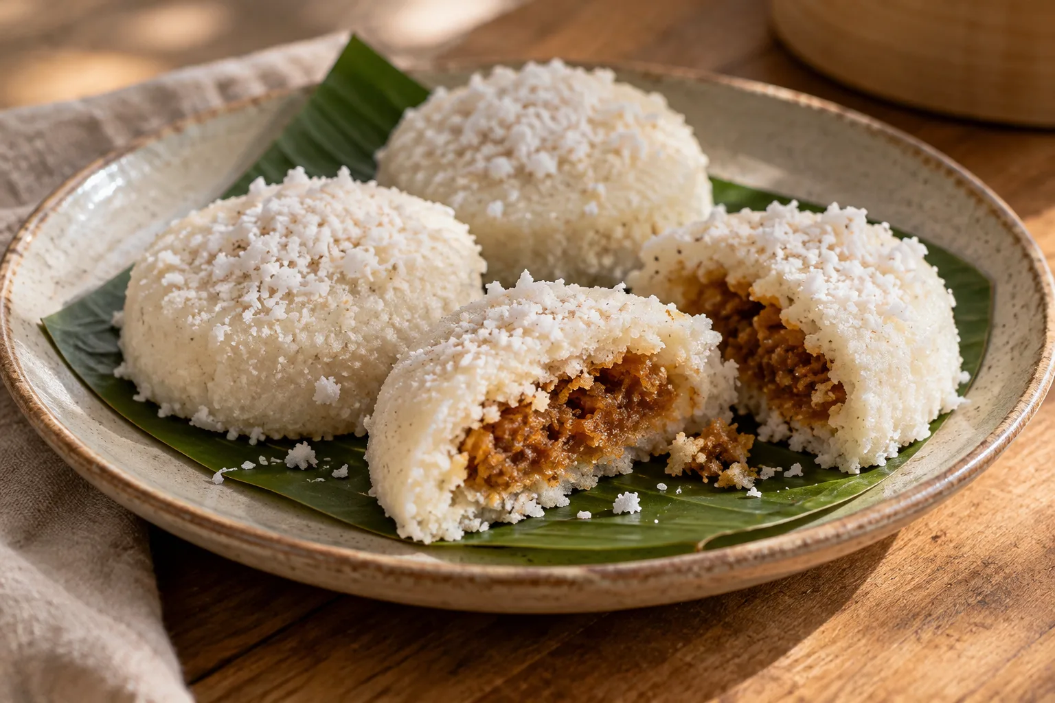 Bhapa pitha bangladesi al vapore