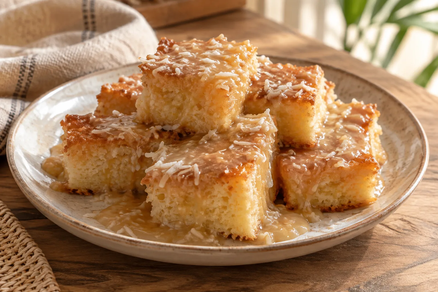 Fa'ausi samoano (fa'apapa con caramello al cocco)