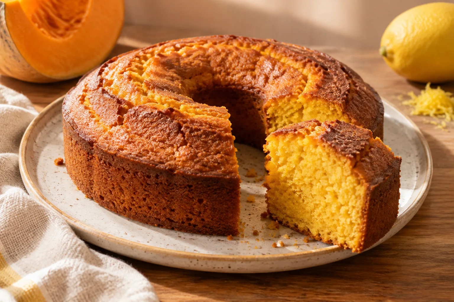Torta di zucca e limone
