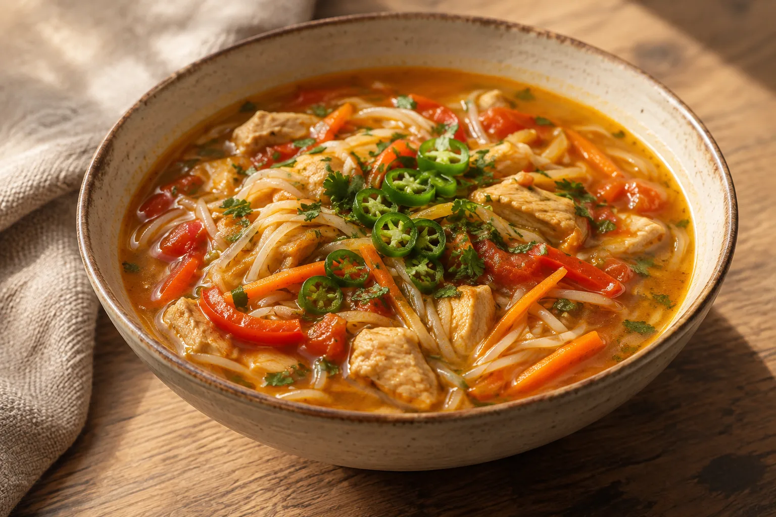 Thukpa nepalese al pollo