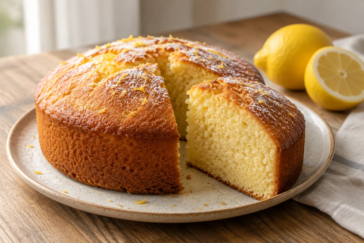 Yogurt and lemon cake