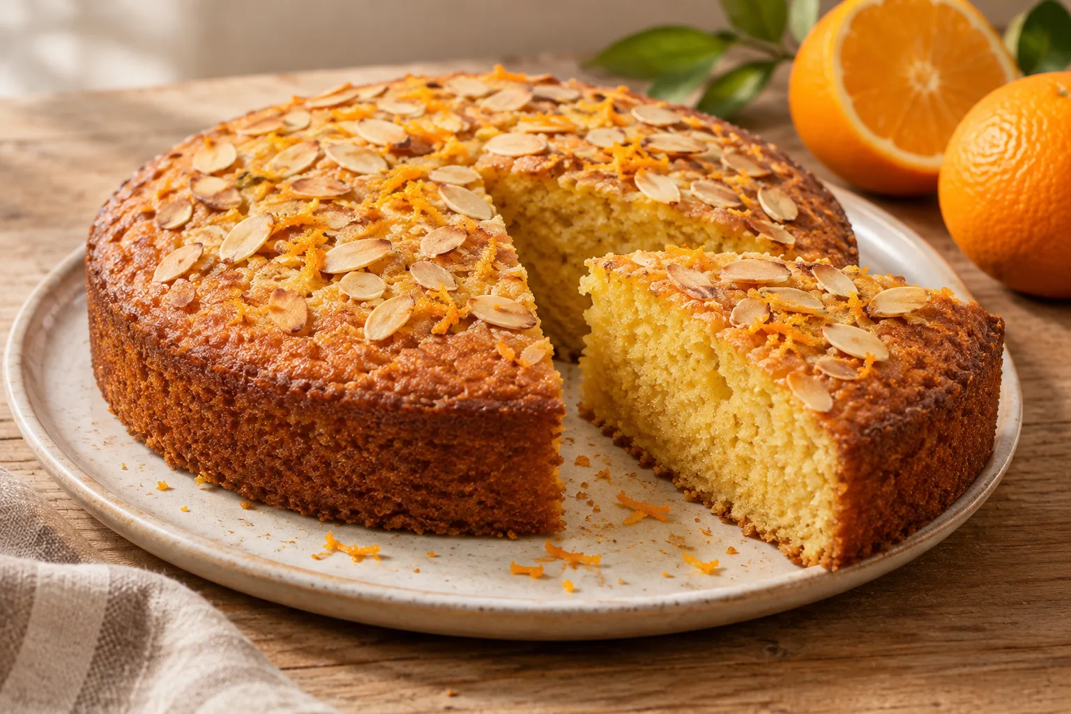 Torta all’arancia e mandorle