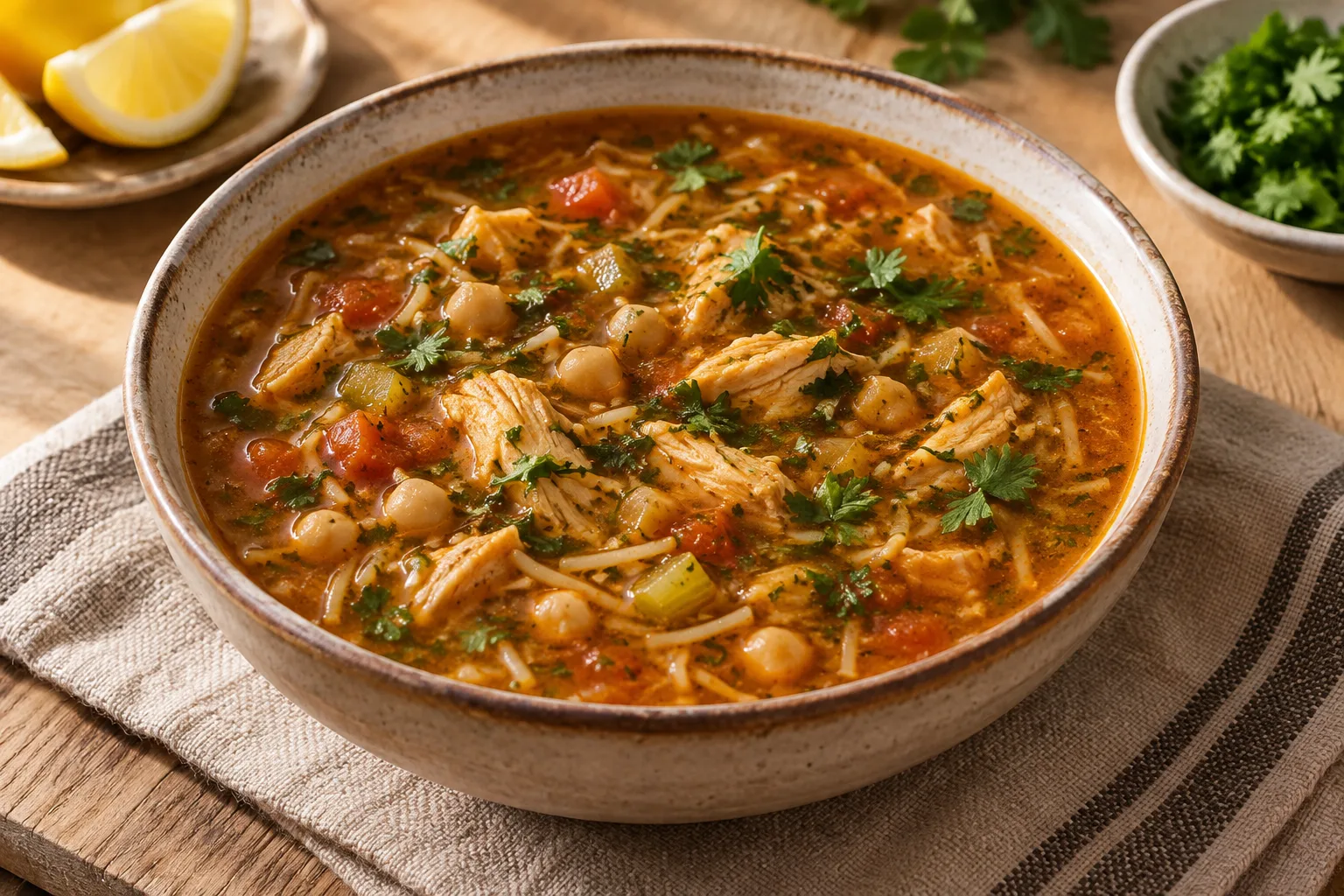 Harira marocaine au poulet