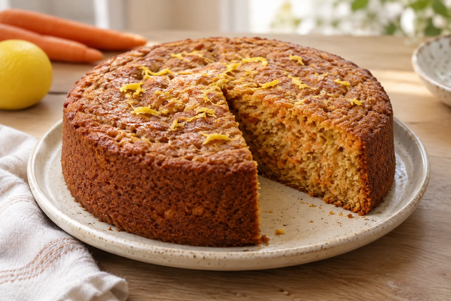 Torta di carote e limone