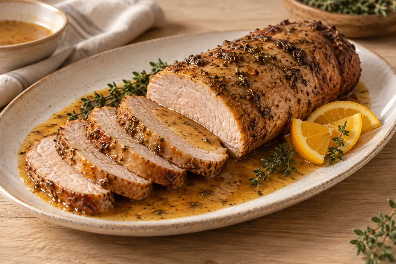 Lombo di maiale al forno alle erbe aromatiche