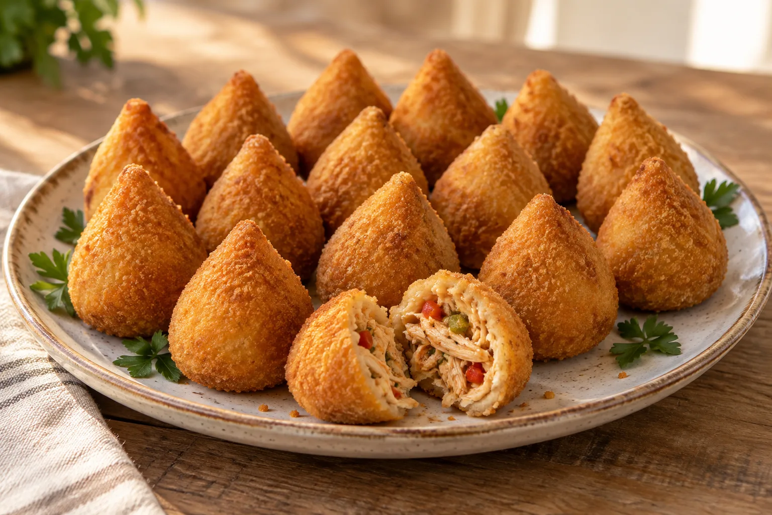 Brazilian chicken coxinhas