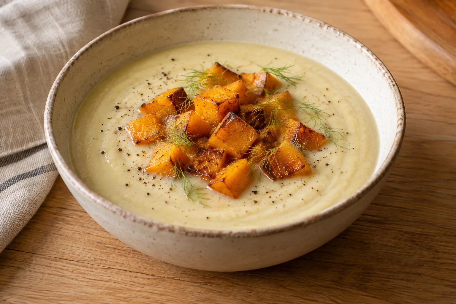 Crema di zucca arrosto al finocchio
