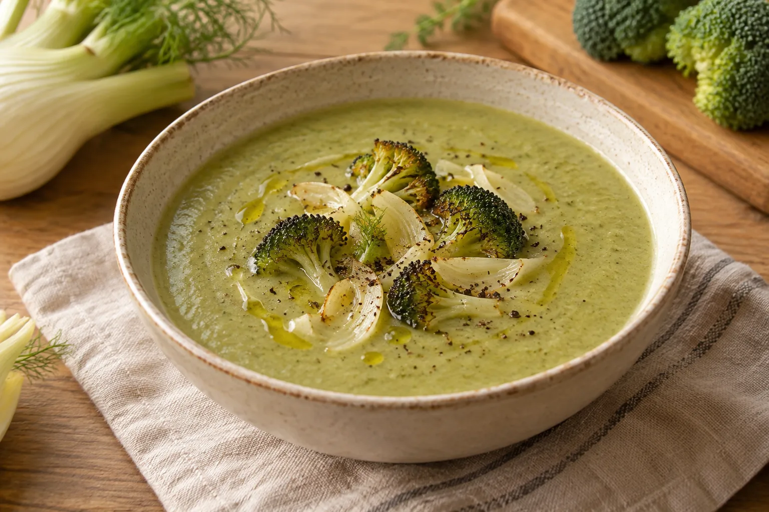 Crema arrosto di broccoli e finocchio
