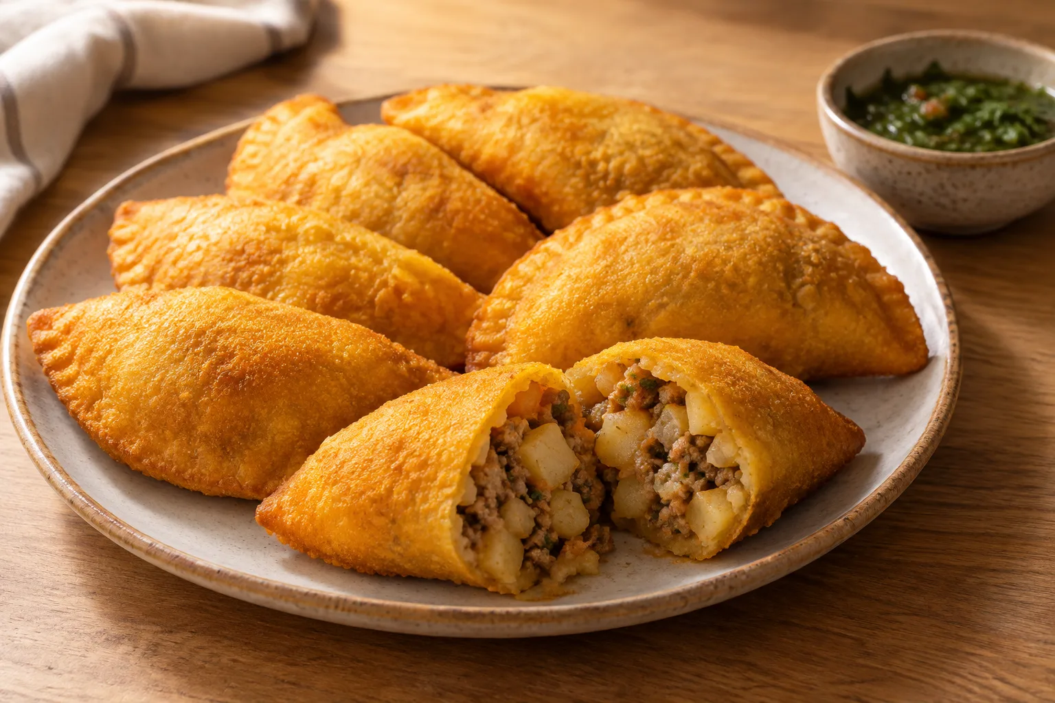 Empanadas colombiane di patate e maiale