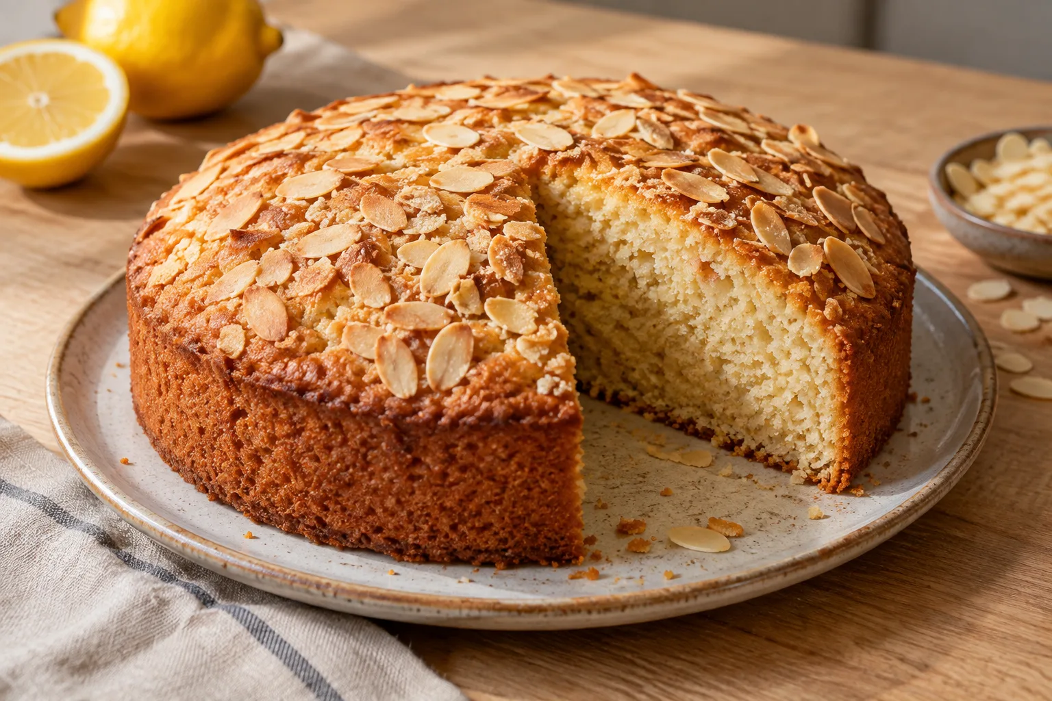 Torta allo yogurt e mandorle