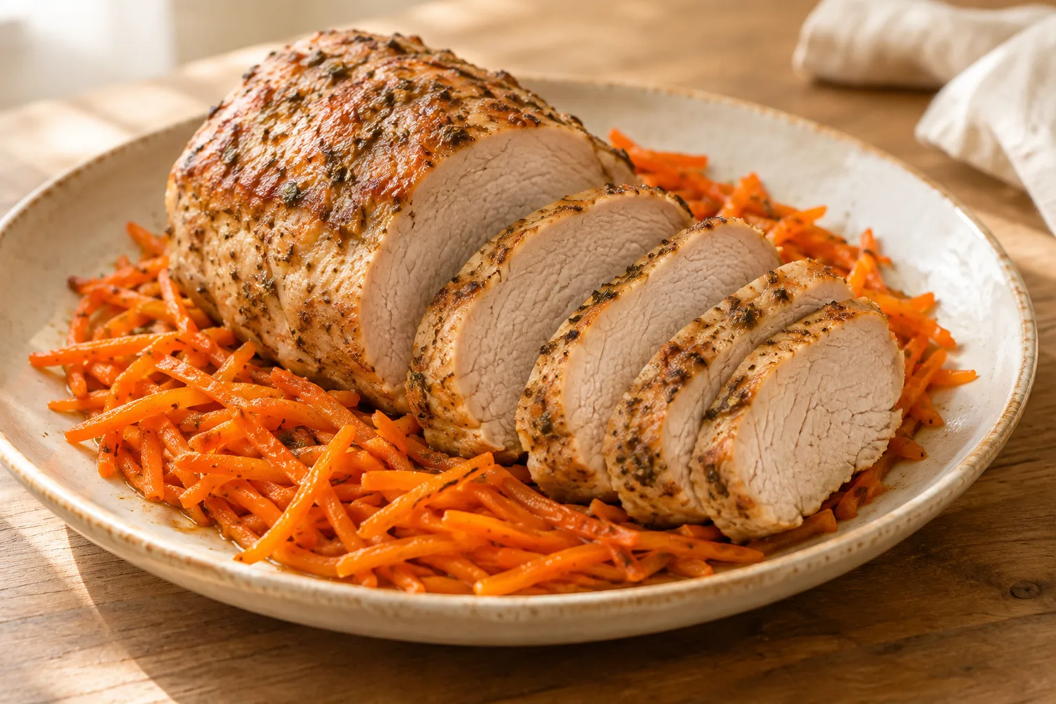Tacchino al forno con carota