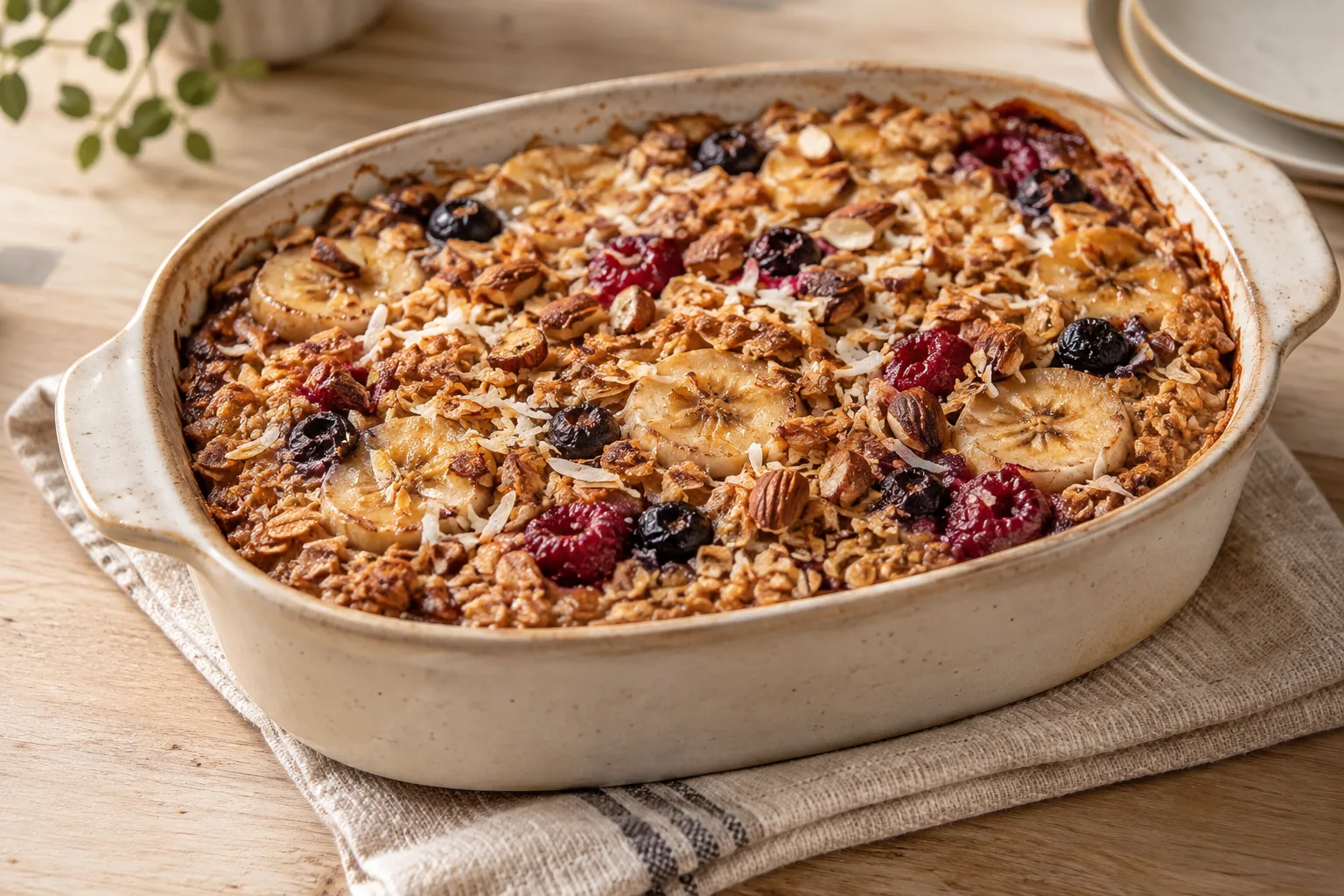 Avena al forno con cocco e miele