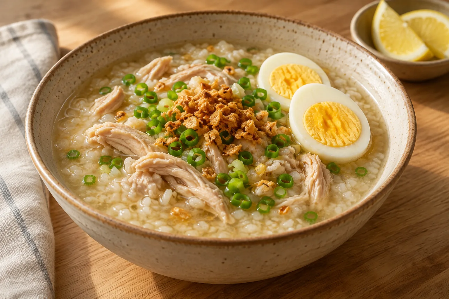 Arroz caldo filippino di pollo