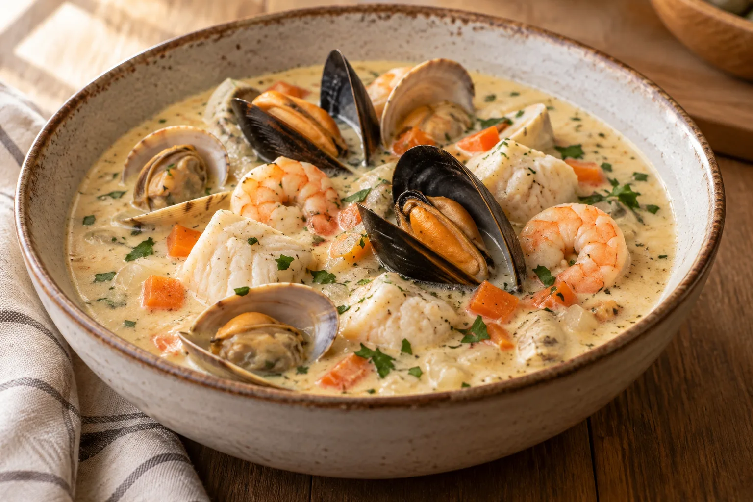 Neuseeländische Seafood-Chowder